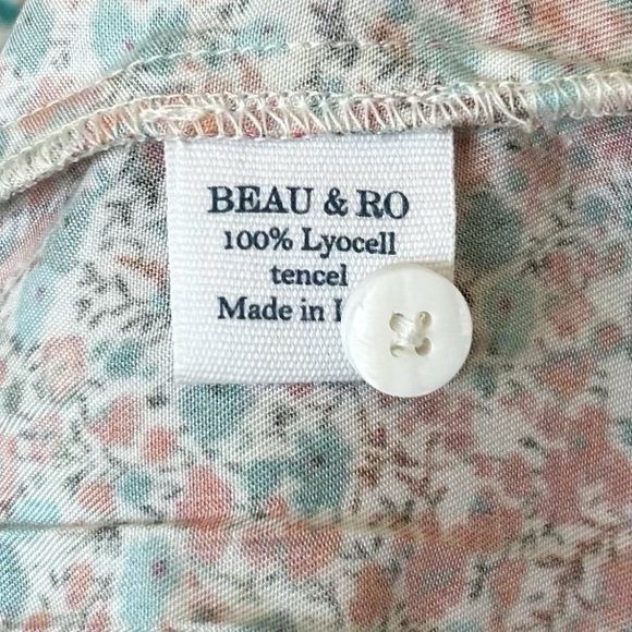 Beau & Ro Annika Floral Midi Dress Prairie Cottagecore Pastel Spring Summer - Picture 9 of 10